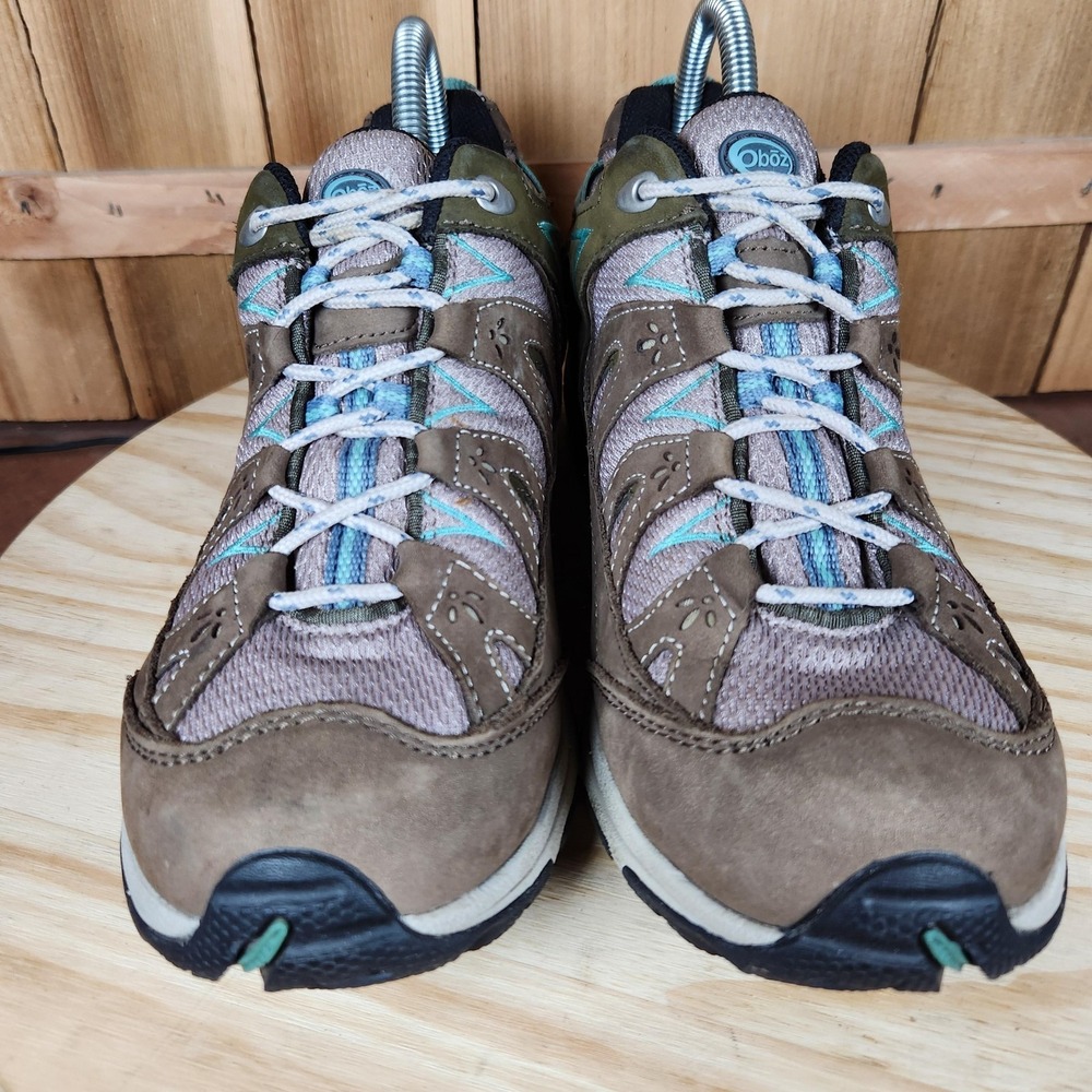 Oboz Mystic Low Shoes Womens 11 Brown Waterproof Trail Hiking Walking Sneakers - Picture 2 of 10
